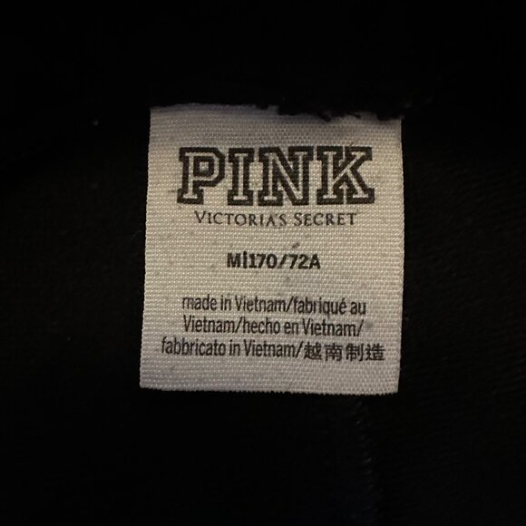 Victorias Secret Pink Black Jogger Pants With Side Stripe Design M - Picture 6 of 8